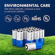 Load image into Gallery viewer, VONIKO CR123A Lithium Batteries (6-Pack) – Photo Lithium Battery –3 Volt 123 Battery Lithium 10 Years Shelf Life – UL&RoHS Certified for Security and Medical Equipment