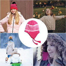 Load image into Gallery viewer, C9 Champion Kids' Peruvian Hat with Ear Flaps and Fleece Lining, Pink Peruvian, Girls'