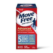 Load image into Gallery viewer, Move Free Advanced Glucosamine Chondroitin MSM Vitamin D3 and Hyaluronic Acid Joint Supplement, 80 Count
