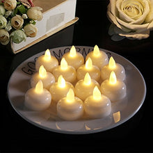 Load image into Gallery viewer, Homemory 24 Pack Waterproof Flameless Floating Tealights, Warm White Battery Flickering LED Tea Lights Candles - Wedding, Party, Centerpiece, Pool & SPA