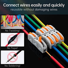 Load image into Gallery viewer, GKEEMARS 50 Pcs Lever Wire Nut Connector, 1 Conductor Compact Wire Connectors Splicing Connectors for Circuit Inline 28-12 AWG