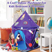 Load image into Gallery viewer, Wonder Space Children Play Tent - Space Rocket Castle Pop Up Kids Playhouse, Ideal Indoor Outdoor Gift Game Toy for Boys and Girls