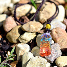 Load image into Gallery viewer, Orgone Chakra Healing Pendant with Adjustable Cord – 7 Chakra Stones Necklace for EMF Protection and Spiritual Healing