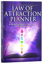 Load image into Gallery viewer, Law of Attraction Daily Planner - Deluxe Day Calendar and Gratitude Journal to Increase Productivity, Happiness & Time Management - Non Dated, A5 Purple Hardcover + Bonus Stickers