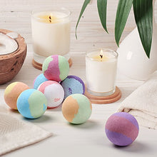 Load image into Gallery viewer, Aprilis Bath Bombs Gift Set, Organic & Natural Essential Oil Bath Bombs for Dry Skin Moisturizing, Handmade Fizzy Spa Bath Set, Perfect Christmas/Birthday Gift for Women and Kids, Pack of 8