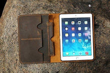 Load image into Gallery viewer, Personalized New iPad Pro 10.5 leather cover portfolio apple pencil holder distressed leather iPad cover case for 2017 iPad Pro 10.5 IDP15SP