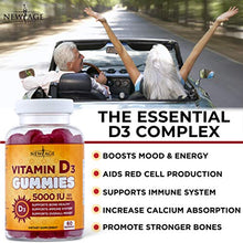 Load image into Gallery viewer, Vitamin D3 5000 IU 125mcg Gummies by New Age - 2 Pack - Support Immune Health - Non-GMO, Gluten-Free, Dairy-Free, No Gelatin - 120 Count
