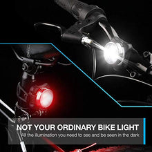 Load image into Gallery viewer, Vont 'Pyro' Bike Light Set, USB Rechargeable, Super Bright Bicycle Light, Bike Lights Front and Back, Bike Headlight, 2X Longer Battery Life, Waterproof, 4 Modes (2 Cables, 4 Straps)