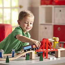 Load image into Gallery viewer, Melissa & Doug Wooden Railway Set, 130 Pieces (E-Commerce Packaging, Great Gift for Girls and Boys - Best for 3, 4, 5 Year Olds and Up)
