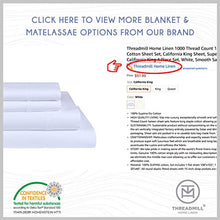 Load image into Gallery viewer, Threadmill Home Linen 100% Cotton Blanket Herringbone Soft Breathable Full/Queen Size Natural