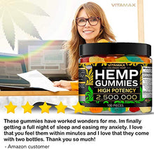 Load image into Gallery viewer, Vitamax Hemp Gummies - Great for Peace & Relaxation - 2,500,000 - Natural Fruit Flavors Tasty Relief – Made in USA – Relaxing Gummies – 100ct