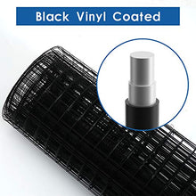 Load image into Gallery viewer, 48'' x 50' Hardware Cloth 16 Gauge 0.5inch by 1 inch Black Vinyl Coated Welded Fence Mesh for Home and Garden Fence and Home Improvement Project (48'' x 50')