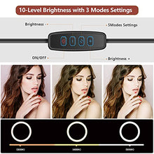 Load image into Gallery viewer, UBeesize 12’’ led Ring Light with Tripod Stand and Phone Holder, Selfie Ring Light for Video conferencing, Compatible with iPhone&Android Phones&Cameras