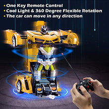 Load image into Gallery viewer, AMENON Remote Control Transform Car Robot Toy with Lights Deformation RC Car 2.4Ghz 1:18 Rechargeable 360°Rotating Stunt Race Car Toys for Kids Boys Girls Age 8 9 10 11 Year Old Easter Toy Gifts