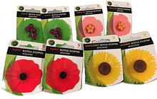 Load image into Gallery viewer, Charles Viancin, Floral Bottle Stopper: Hibiscus, Sunflower, Poppy, Grape, Set of 8, Assorted
