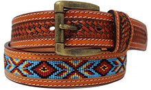 Load image into Gallery viewer, Western Beaded Genuine Leather Belt For Men and Women AF26RT31-36