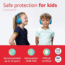 Load image into Gallery viewer, Alpine Muffy Baby Earmuff Black for age 0-3 and Muffy Kids Blue Earmuffs for age 5-16 Kids Hearing Protection Bundles