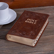 Load image into Gallery viewer, KJV Holy Bible, Giant Print Standard Size Faux Leather Red Letter Edition - Ribbon Marker, King James Version, Medium Brown