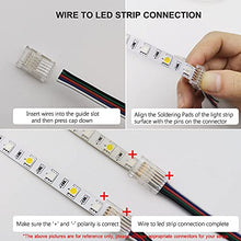 Load image into Gallery viewer, 5 Pin 10mm LED Strip to Wire Connector rgbw Unwired Clips Solderless Adapter Terminal Extension Connection for Multicolor LED Strip Lights 12V 24V (Pack of 10)