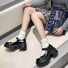 Load image into Gallery viewer, AOSPHIRAYLIAN Womens Gothic Shoes Platform Mary Janes Ankle Strap Chunky Heel Uniform Dress Pumps Shoes Black