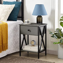 Load image into Gallery viewer, VECELO Nightstands, Grey End Side Table Modern Night Stand Set of 2 with Drawer &Storage Shelf for Bedroom Living Room Office Lounge, 2, Hpry