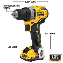 Load image into Gallery viewer, DEWALT XTREME 12V MAX Cordless Drill/Driver Kit, 3/8-Inch (DCD701F2)