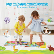 Load image into Gallery viewer, Baby Musical Mats with 25 Music Sounds, Musical Toys Child Floor Piano Keyboard Mat Carpet Animal Blanket Touch Playmat Early Education Toys for Baby Girls Boys Toddlers (1 to 5 Years Old)