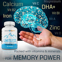 Load image into Gallery viewer, Limitless – NZT Nootropic Brain Booster Supplement – Enhance Focus, Boost Concentration & Improve Memory | Mind Enhancement with Amino Acids & DHA for Neuro Energy & IQ – 30 Day Supply - Made in USA