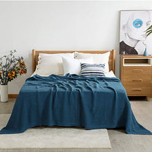 Load image into Gallery viewer, Bedsure 100% Cotton Thermal Blanket - 405GSM Soft Blanket in Waffle Weave for Home Decoration - Perfect for Layering Any Bed for All-Season - Queen Size (90 x 90 inches), Teal