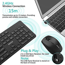 Load image into Gallery viewer, Wireless Keyboard Mouse Combo, BreSii Wireless Keyboard and Mouse Computer Keyboards Mouse Full-size Silent Slim 2.4GHz USB For kids E-Learning PC Desktop Computers Notebook Laptop Windows Office Home