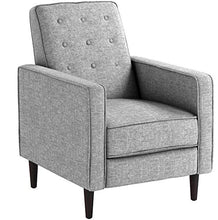 Load image into Gallery viewer, Christopher Knight Home Mervynn Mid-Century Modern Fabric Recliner, Light Grey Tweed