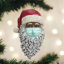 Load image into Gallery viewer, 2020 Christmas Ornament,Black Santa Claus Wearing A Face_Mask Christmas Tree Decoration,Xmas Tree Hanging Home Decorations Holiday Decor Gift (1PCS-Black)