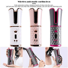 Load image into Gallery viewer, Wireless Automatic Curling Iron, Ceramic Charging Curling Iron with LED Temperature Display, Portable Travel Curling Iron, Long-Lasting Styling, Curly Hair Care Artifact.(Rosegold)