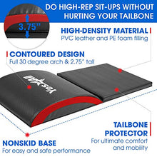 Load image into Gallery viewer, Yes4All Ab Exercise Mat with Tailbone Protecting Pad, Abdominal Wedge – Support for Abs Workout, Sit Up – Abdominal Mat Tailbone Protector (Red) (2020)