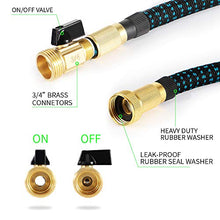 Load image into Gallery viewer, Expandable Garden Hose, Flexible Yard Hose, Durable Water Hose, 8 Function Spray Nozzle, 3/4" Solid Brass Connectors, Lightweight Expanding Flexible Water Hose-50FT