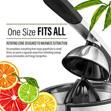 Load image into Gallery viewer, Gourmia EPJ100 Electric Citrus Juicer Stainless Steel 10 QT 160 Watts Rubber Handle And Cone Lid For Easy Use One-Size-Fits-All Juice Cone For Easy Storage. - 110V