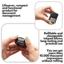 Load image into Gallery viewer, Self Inking Rubber Stamp, Phrase with Date, Refillable Office Supply Business Stamps (Expiration Date)