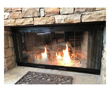 Load image into Gallery viewer, Fireplace Glass Door Set for Heatilator Fireplace Model# E36, E-36I, EC36, EC-36I, EL36, BC36R, BC36C (Black Finish)