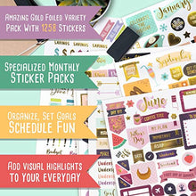 Load image into Gallery viewer, Aesthetic Gold Foil Planner Stickers - 1250+ Stunning Design Accessories Enhance and Simplify Your Planner, Journal and Calendar
