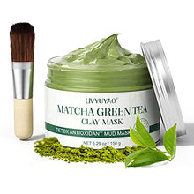 Load image into Gallery viewer, Green Tea Clay Facial Mask, Green Clay Mask with Volcanic Mud, Deep Washing Blackhead Remover Mud Mask, Purifying Facial Mask for Wrinkles, Blackheads, Pore, Acne (5.29oz)