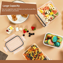 Load image into Gallery viewer, PRAKI Airtight Food Storage Container Set, 16 Pcs BPA Free Plastic Dry Food Canisters for Kitchen Pantry Organization and Storage Ideal for Cereal, Flour & Sugar - Labels, Marker(Black)