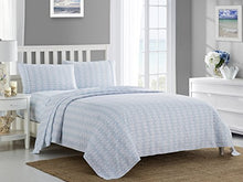 Load image into Gallery viewer, Elegant Comfort Ultra-Soft Double Brushed 4-Piece Microfiber Sheet Set. Beautiful Tropical Patterns, and Vibrant Solid Colors, Luxury, All-Season Bed Sheet Set - Blue Fish, Queen