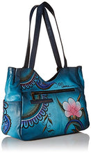 Load image into Gallery viewer, Anna by Anuschka womens Anna Anuschka, Handpainted Medium Bag, Denim Paisley Floral Shoulder Bag Genuine Leather, Denim Paisley Floral, One Size US