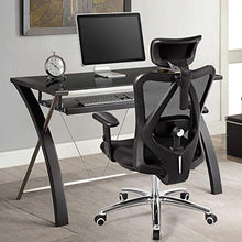 Load image into Gallery viewer, Giantex Ergonomic Office Chair, Mesh Office Chair with Adjustable Headrest, Tilt-Down Backrest Mesh Adjustable High Back Office Chair, Breathable Computer Desk Chair, Mesh Back Office Chair