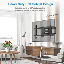 Load image into Gallery viewer, PERLESMITH Full Motion TV Wall Mount Bracket Dual Articulating Arms Bear up to 132lbs for Most 37-70 inch TV with Tilt, Swivel, Rotation fit LED, LCD, OLED, Plasma Flat Screen TV, Max VESA 600x400mm