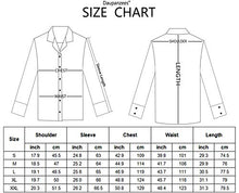Load image into Gallery viewer, Daupanzees Mens Long Sleeve Fashion Pop Style Design Print Dress Shirt Black