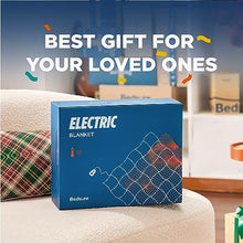 Load image into Gallery viewer, Bedsure Heated Blanket Electric Throw - Soft Flannel Electric Blanket, Heating Blanket with 4 Time Settings, 6 Heat Settings, and 3 hrs Timer Auto Shut Off (50x60 inches, Grey)