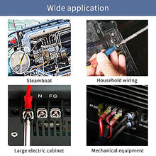 Load image into Gallery viewer, HKS 50 PCS Ring Terminals 1/4" Blue 16-14 AWG - M6 - Electrical Connectors - Heat Shrink Wire Connector Kit - Tinned Red Copper - Automotive Marine Ring Connectors - Waterproof and Insulated