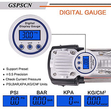 Load image into Gallery viewer, GSPSCN Portable Air Compressor Pump Tire Inflator with Digital Gauge, Heavy Duty Double Cylinder 12V Tire Pump 150 PSI with Tire Repair Kit and Toolbox for Auto,SUV,Off-Road,Truck,Bike
