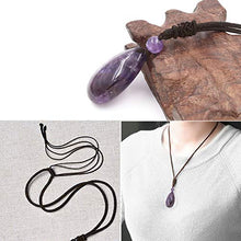 Load image into Gallery viewer, OCARLY Natural Gemstone Drop Pendant Necklace Healing Stone Crystal Chakra Protection Rock Cord Jewelry